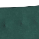 vidaXL Chesterfield Pad Sötétzöld 112 x 65,5 x 75 cm Bársony