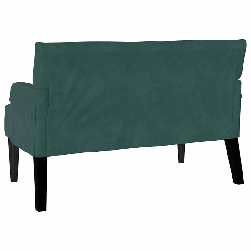 vidaXL Chesterfield Pad Sötétzöld 112 x 65,5 x 75 cm Bársony