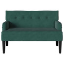 vidaXL Chesterfield Pad Sötétzöld 112 x 65,5 x 75 cm Bársony