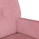 vidaXL Chesterfield Pad Rózsaszín 112 x 65,5 x 75 cm Bársony