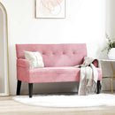 vidaXL Chesterfield Pad Rózsaszín 112 x 65,5 x 75 cm Bársony