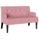 vidaXL Chesterfield Pad Rózsaszín 112 x 65,5 x 75 cm Bársony