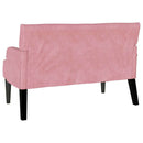 vidaXL Chesterfield Pad Rózsaszín 112 x 65,5 x 75 cm Bársony