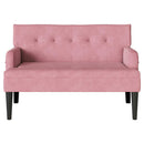vidaXL Chesterfield Pad Rózsaszín 112 x 65,5 x 75 cm Bársony