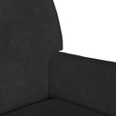 vidaXL Chesterfield Pad Fekete 112 x 65,5 x 75 cm Bársony