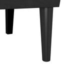 vidaXL Chesterfield Pad Fekete 112 x 65,5 x 75 cm Bársony