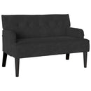 vidaXL Chesterfield Pad Fekete 112 x 65,5 x 75 cm Bársony