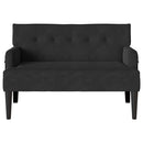 vidaXL Chesterfield Pad Fekete 112 x 65,5 x 75 cm Bársony