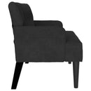 vidaXL Chesterfield Pad Fekete 112 x 65,5 x 75 cm Bársony