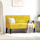 vidaXL Chesterfield Pad Sárga 112 x 65,5 x 75 cm Bársony