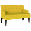 vidaXL Chesterfield Pad Sárga 112 x 65,5 x 75 cm Bársony