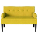 vidaXL Chesterfield Pad Sárga 112 x 65,5 x 75 cm Bársony