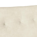 vidaXL Chesterfield Pad Krém 112 x 65,5 x 75 cm Bársony