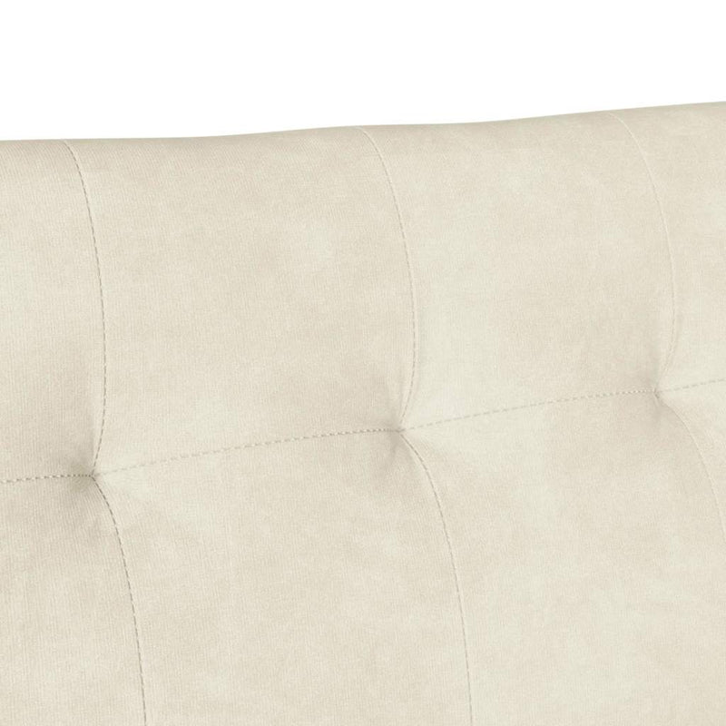 vidaXL Chesterfield Pad Krém 112 x 65,5 x 75 cm Bársony