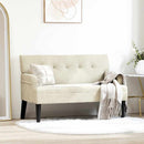 vidaXL Chesterfield Pad Krém 112 x 65,5 x 75 cm Bársony