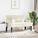 vidaXL Chesterfield Pad Krém 112 x 65,5 x 75 cm Bársony