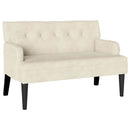 vidaXL Chesterfield Pad Krém 112 x 65,5 x 75 cm Bársony