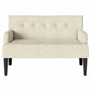 vidaXL Chesterfield Pad Krém 112 x 65,5 x 75 cm Bársony