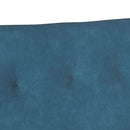 vidaXL Chesterfield Pad Kék 112 x 65,5 x 75 cm Bársony