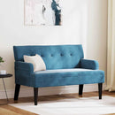 vidaXL Chesterfield Pad Kék 112 x 65,5 x 75 cm Bársony