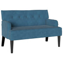 vidaXL Chesterfield Pad Kék 112 x 65,5 x 75 cm Bársony