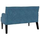 vidaXL Chesterfield Pad Kék 112 x 65,5 x 75 cm Bársony