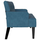 vidaXL Chesterfield Pad Kék 112 x 65,5 x 75 cm Bársony