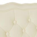 vidaXL Chesterfield Pad Krém 119.5 x 64.5 x 75 cm Műbőr