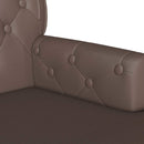 vidaXL Chesterfield Pad Barna 119,5 x 64,5 x 75 cm Műbőr