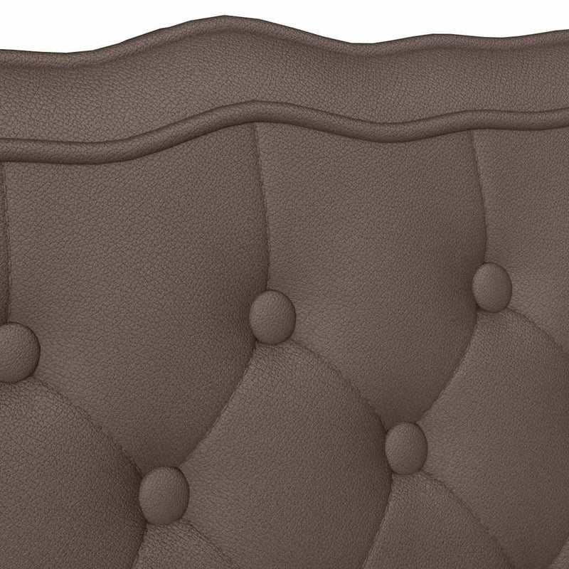 vidaXL Chesterfield Pad Barna 119.5 x 64.5 x 75 cm Műbőr