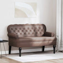 vidaXL Chesterfield Pad Barna 119.5 x 64.5 x 75 cm Műbőr