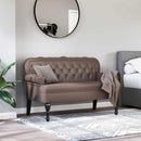vidaXL Chesterfield Pad Barna 119,5 x 64,5 x 75 cm Műbőr