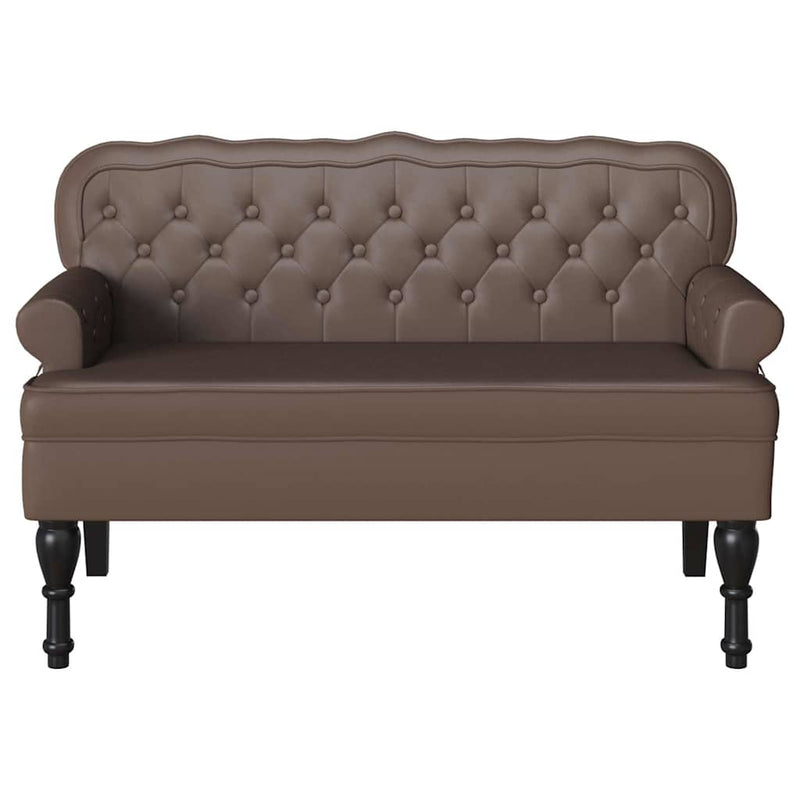 vidaXL Chesterfield Pad Barna 119.5 x 64.5 x 75 cm Műbőr