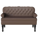 vidaXL Chesterfield Pad Barna 119,5 x 64,5 x 75 cm Műbőr