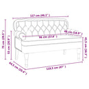 vidaXL Chesterfield Pad Barna 119,5 x 64,5 x 75 cm Műbőr