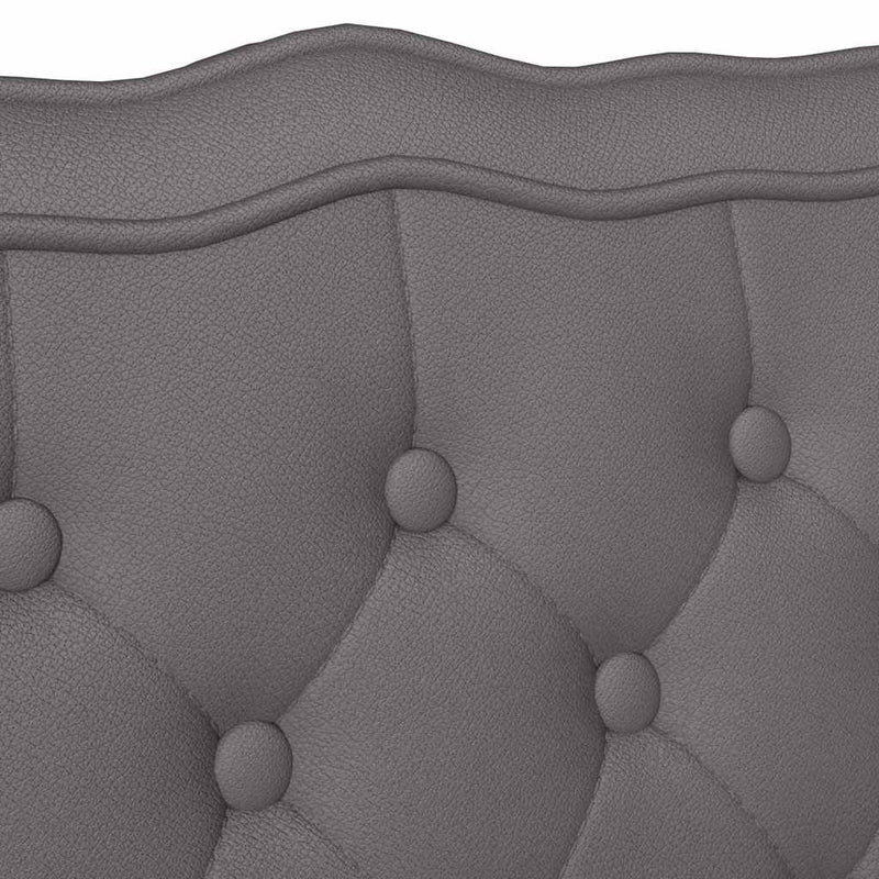 vidaXL Chesterfield Pad Szürke 119.5 x 64.5 x 75 cm Műbőr