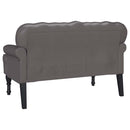 vidaXL Chesterfield Pad Szürke 119.5 x 64.5 x 75 cm Műbőr
