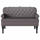 vidaXL Chesterfield Pad Szürke 119.5 x 64.5 x 75 cm Műbőr