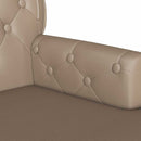 vidaXL Chesterfield Pad Cappuccino 119.5 x 64.5 x 75 cm Műbőr