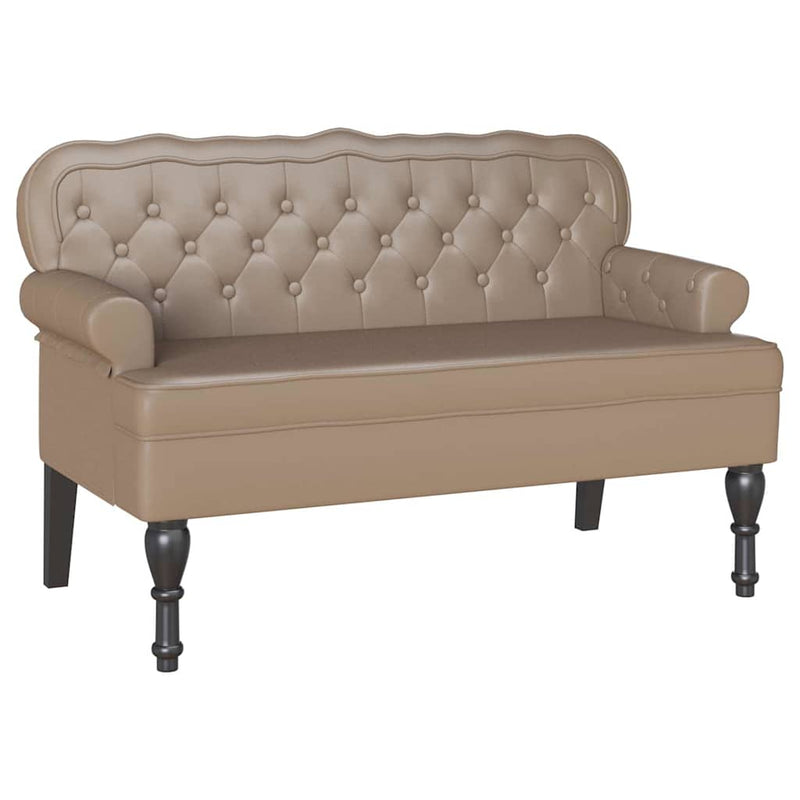 vidaXL Chesterfield Pad Cappuccino 119.5 x 64.5 x 75 cm Műbőr