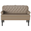 vidaXL Chesterfield Pad Cappuccino 119.5 x 64.5 x 75 cm Műbőr