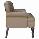 vidaXL Chesterfield Pad Cappuccino 119.5 x 64.5 x 75 cm Műbőr