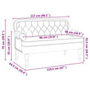 vidaXL Chesterfield Pad Cappuccino 119.5 x 64.5 x 75 cm Műbőr