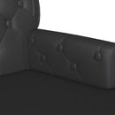 vidaXL Chesterfield Pad Fekete 119,5 x 64,5 x 75 cm Műbőr