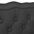 vidaXL Chesterfield Pad Fekete 119.5 x 64.5 x 75 cm Műbőr