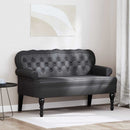 vidaXL Chesterfield Pad Fekete 119,5 x 64,5 x 75 cm Műbőr