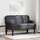 vidaXL Chesterfield Pad Fekete 119.5 x 64.5 x 75 cm Műbőr