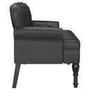 vidaXL Chesterfield Pad Fekete 119,5 x 64,5 x 75 cm Műbőr