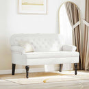 vidaXL Chesterfield Pad Fehér 119,5 x 64,5 x 75 cm Műbőr