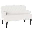 vidaXL Chesterfield Pad Fehér 119,5 x 64,5 x 75 cm Műbőr